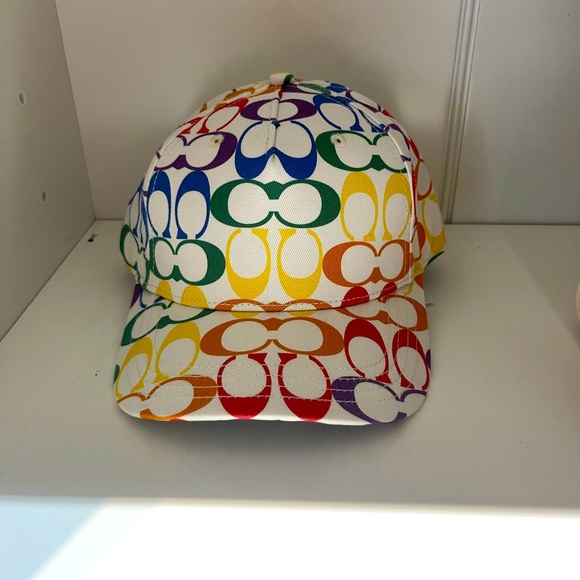 🌈 Coach Rainbow Signature Baseball Hat - Picture 2 of 6
